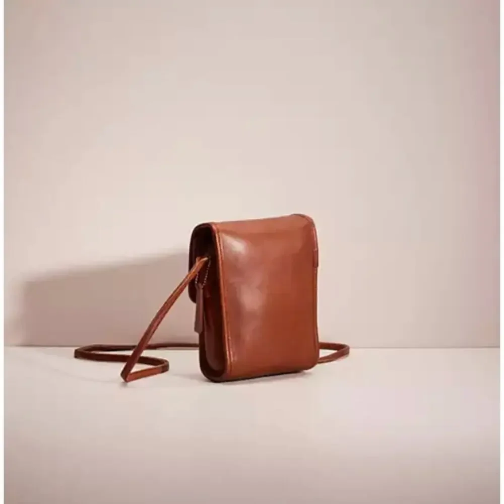 Vintage Coach Leather Crossbody‎ Scooter Bag Tan RARE